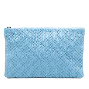 Pre-Loved Bottega Veneta Medium Nappa Intrecciato Flat Pouch